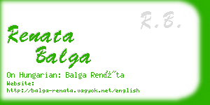 renata balga business card